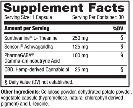 Sleep EZZZ Premium CBD Veggie Caps - 30 Caps Supplement Facts Sleep EZZZ Premium CBD Veggie Caps - 30 Caps Supplement Facts